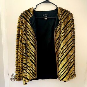 Spenser Jeremy Beaded & Sequined Blazer Style Coat Cardigan Jacket Size Large
